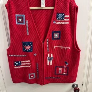 Koret City Blues Red Knit Vest